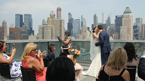 rooftop wedding ceremony live streaming in new york city
